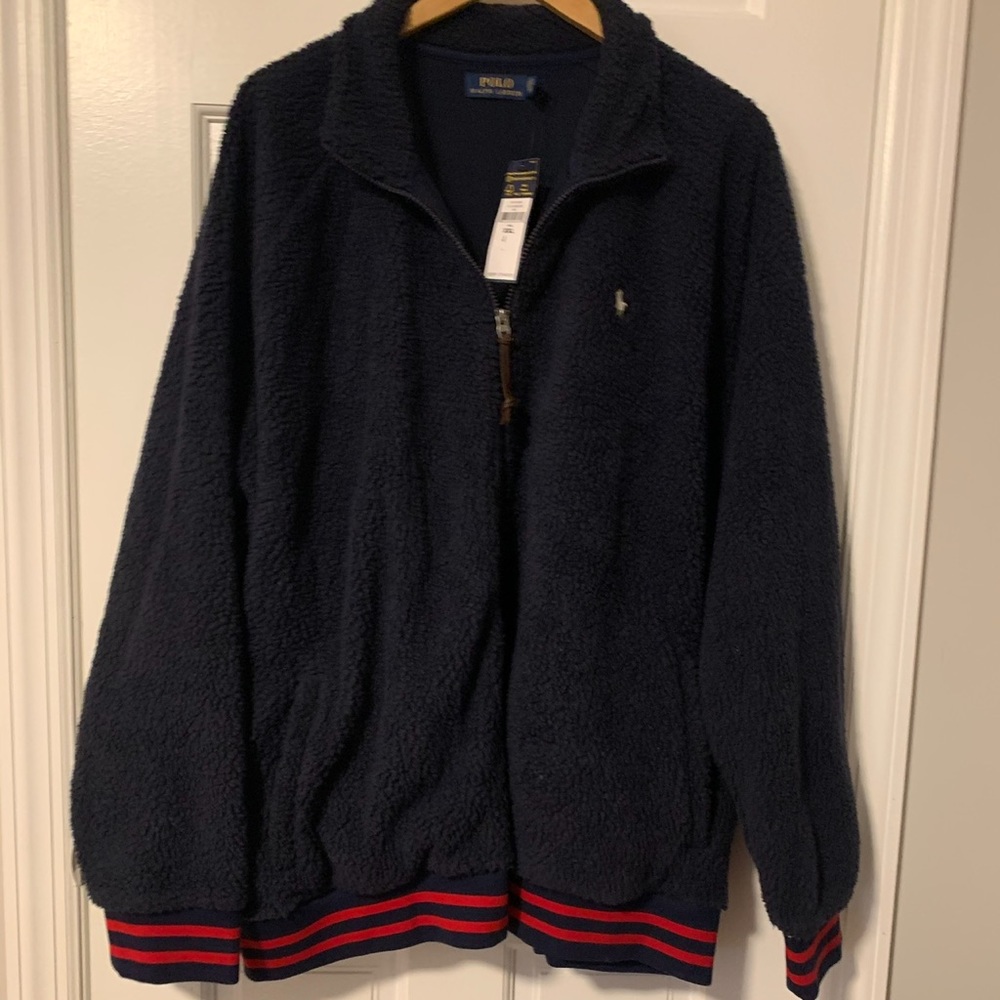 Mens Polo fleece jacket, sz XXL.